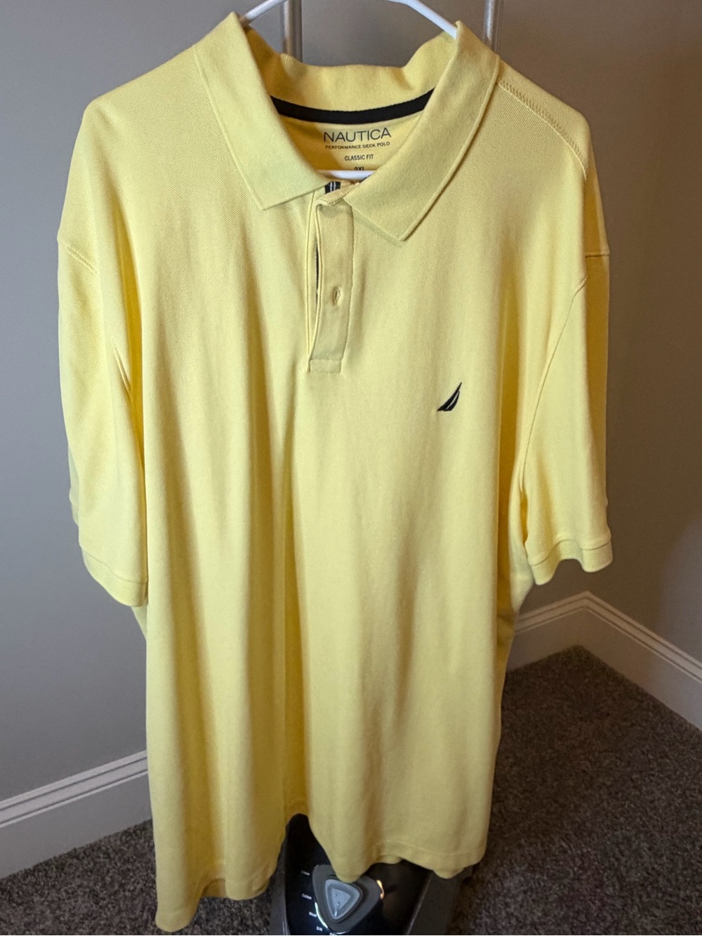 Nautica Men’s Pale Yellow Polo with Sail Logo
